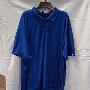 NWT Mens Big & Tall Manfinity Vibrant Blue Polo Shirt 5XL